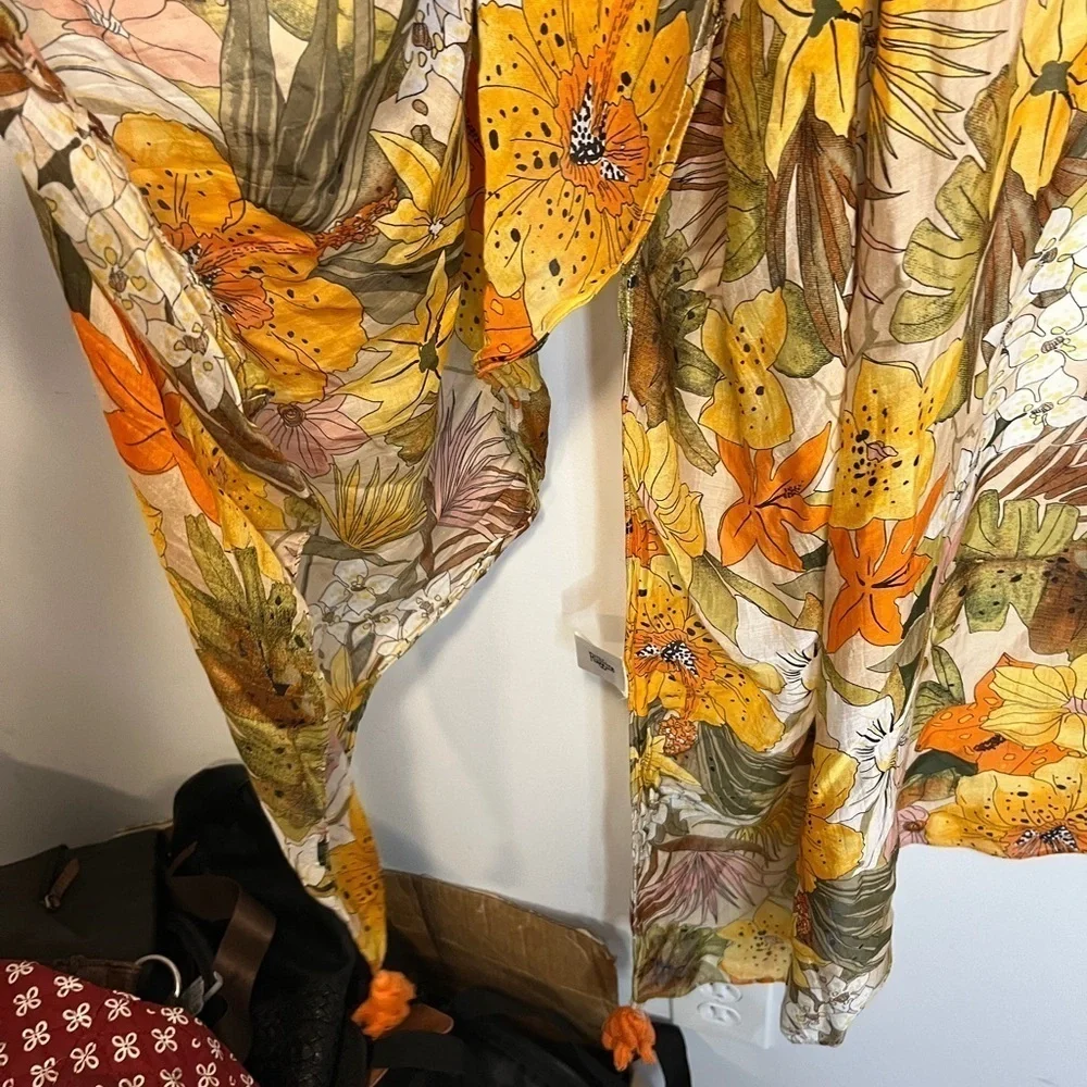 Macchia Di Ruggine Floral Kimono Citrus Colors